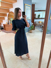 Cargar imagen en el visor de la galería, LUCINE - Maxi vestido azul profundo