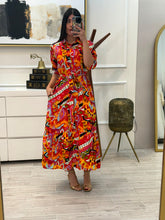 Cargar imagen en el visor de la galería, MONICA - Maxi vestido estampado multicolor