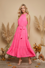 Cargar imagen en el visor de la galería, JULIA - Maxi vestido rosa neon