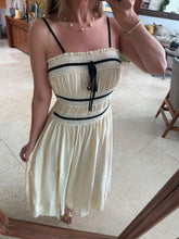 Cargar imagen en el visor de la galería, GAELA - Maxi vestido hueso tirantes