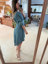 Cargar imagen en el visor de la galería, ALEJANDRA - Vestido midi azul