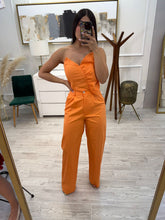 Cargar imagen en el visor de la galería, BETTY - Set blusa y pantalón naranja