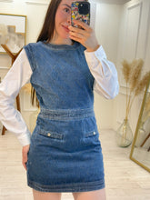 Cargar imagen en el visor de la galería, CELANDINE - Vestido denim manga larga