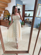 Cargar imagen en el visor de la galería, BIBIANA - Maxi vestido avena tirantes