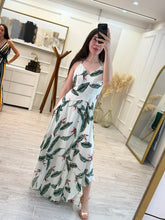 Cargar imagen en el visor de la galería, AELIA - Maxi vestido blanco hojas