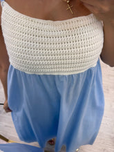 Cargar imagen en el visor de la galería, BEGOÑA - Maxi vestido azul y blanco