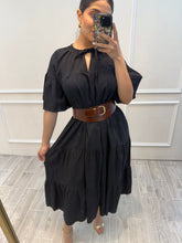 Cargar imagen en el visor de la galería, SAPHIRA - Maxi vestido negro