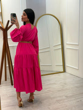 Cargar imagen en el visor de la galería, SILVIA - Maxi vestido fucsia