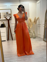 Cargar imagen en el visor de la galería, THAIS - Maxi vestido naranja