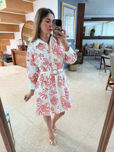 Cargar imagen en el visor de la galería, CIRILA - Vestido blanco bordado flores