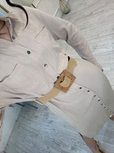 Cargar imagen en el visor de la galería, FANY - Vestido midi camisero beige