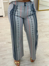 Cargar imagen en el visor de la galería, HERMIONE - Pantalón gris rayas