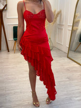 Cargar imagen en el visor de la galería, APOLLINE - Maxi vestido rojo tirantes