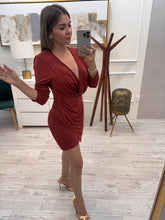Cargar imagen en el visor de la galería, ZOE - Vestido corto chedron