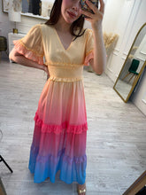Cargar imagen en el visor de la galería, DIDI - Maxi vestido degradado multicolor