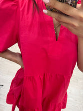 Cargar imagen en el visor de la galería, DANESSA - Vestido corto rojo