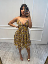 Cargar imagen en el visor de la galería, CELANDINE - Vestido corto estampado