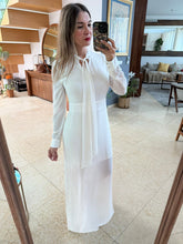 Cargar imagen en el visor de la galería, BRAULIA - Maxi vestido blanco
