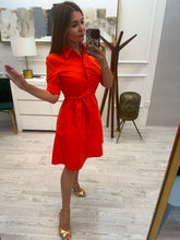 Cargar imagen en el visor de la galería, AINA - Vestido midi naranja