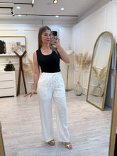 Cargar imagen en el visor de la galería, SIGRID - pantalon lino blanco