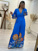 Cargar imagen en el visor de la galería, YESENIA - Palazzo azul estampado naranja