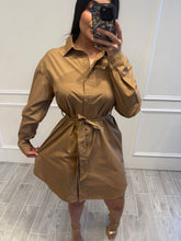 Cargar imagen en el visor de la galería, JUANA - Vestido corto khaki