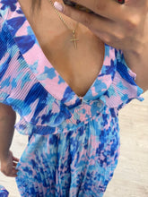 Cargar imagen en el visor de la galería, NADINE - Maxi vestido estampado azul