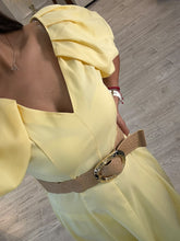 Cargar imagen en el visor de la galería, FORTUNATA - Maxi vestido amarillo mangas