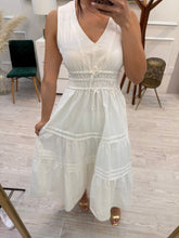 Cargar imagen en el visor de la galería, PERLA - Maxi vestido blanco