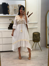 Cargar imagen en el visor de la galería, XIMENA -  Maxi vestido blanco