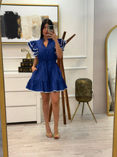 Cargar imagen en el visor de la galería, DEBORA - Vestido corto azul rey