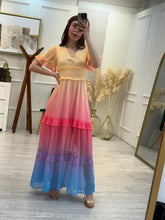 Cargar imagen en el visor de la galería, DIDI - Maxi vestido degradado multicolor