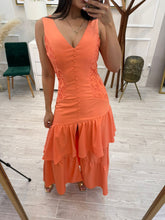 Cargar imagen en el visor de la galería, DEBORA - Maxi vestido naranja