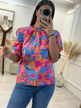 Cargar imagen en el visor de la galería, EMILIANA - Blusa estampado multicolor