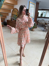 Cargar imagen en el visor de la galería, BALI - Vestido corto hueso estampado