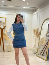 Cargar imagen en el visor de la galería, CELANDINE - Vestido denim manga larga