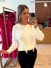 Cargar imagen en el visor de la galería, OSLO - Sueter de punto blanco