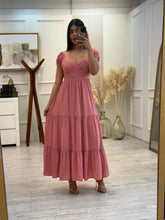 Cargar imagen en el visor de la galería, DOREEN - Maxi vestido coral