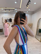 Cargar imagen en el visor de la galería, RINA - Maxi vestido rayas multicolor