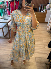 Cargar imagen en el visor de la galería, ARETHA - Maxi vestido estampado