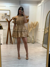 Cargar imagen en el visor de la galería, JOYCE - Vestido corto café