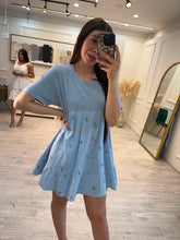 Cargar imagen en el visor de la galería, BALBINA - Vestido corto azul