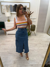 Cargar imagen en el visor de la galería, ROSAURA - Falda azul denim