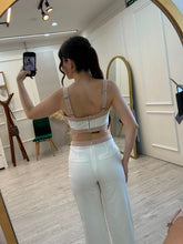 Cargar imagen en el visor de la galería, ARTEMIS - Set blusa y pantalon blanco con khaki