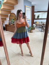 Cargar imagen en el visor de la galería, WIT - Vestido corto tirantes multicolor