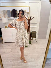 Cargar imagen en el visor de la galería, ARABELLA - Vestido midi avena estampado