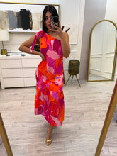 Cargar imagen en el visor de la galería, ENID - Maxi vestido estampado naranja