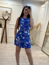 Cargar imagen en el visor de la galería, DANESSA - Vestido sin mangas estampado azul