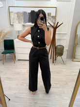 Cargar imagen en el visor de la galería, CHELINA - Set pantalón y blusa negro