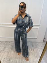 Cargar imagen en el visor de la galería, CENOBIA - Set blusa y pantalon platino